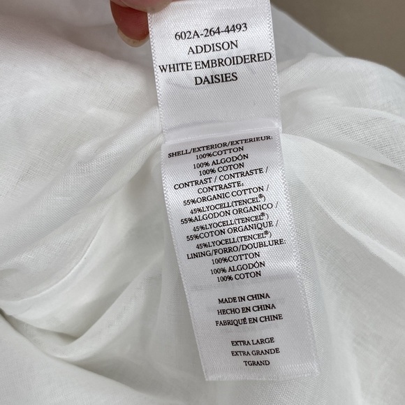 Rails Addison Skirt White Embroidered Daisies Size XL NWT - Picture 14 of 16